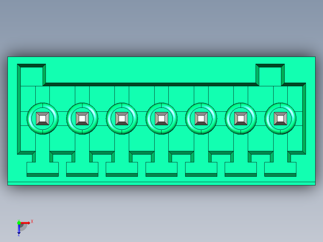 DEGSON 15EDG 系列 2.5mm 接线端子包-15EDGVC-2.5-07P-14-00AH俯视图