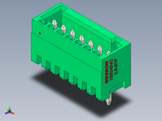 DEGSON 15EDG 系列 2.5mm 接线端子包-15EDGVC-2.5-07P-14-00AH正等轴测缩略图