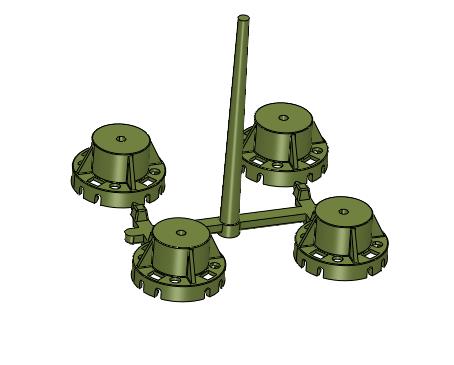 倒扣盖倒扣脱模的注塑模具