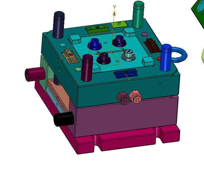 倒扣盖倒扣脱模的注塑模具