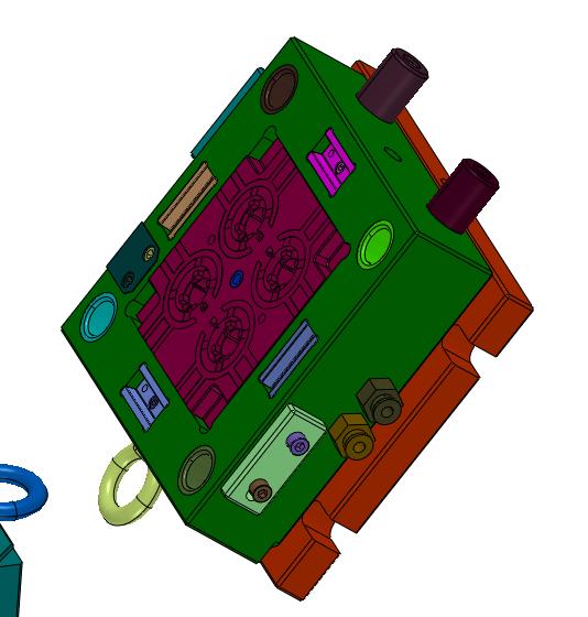 倒扣盖倒扣脱模的注塑模具