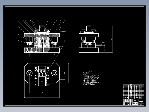 E1047-垫圈硬质合金连续冲裁模CADCAPPCAM设计CAD+说明书