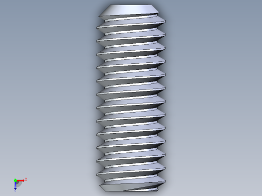 UNC 平头紧定螺钉-UNC SET SCREW 8-32 x0.4375.STEP俯视缩略图
