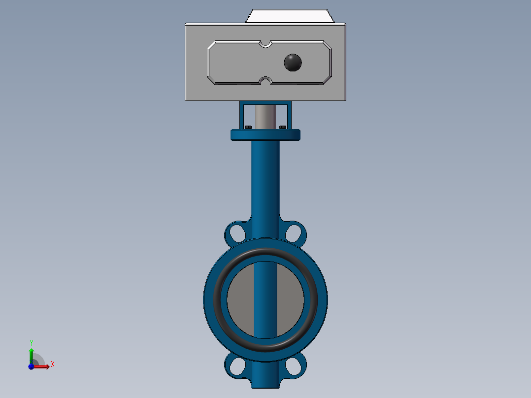 DN100不锈钢电磁阀 前视图