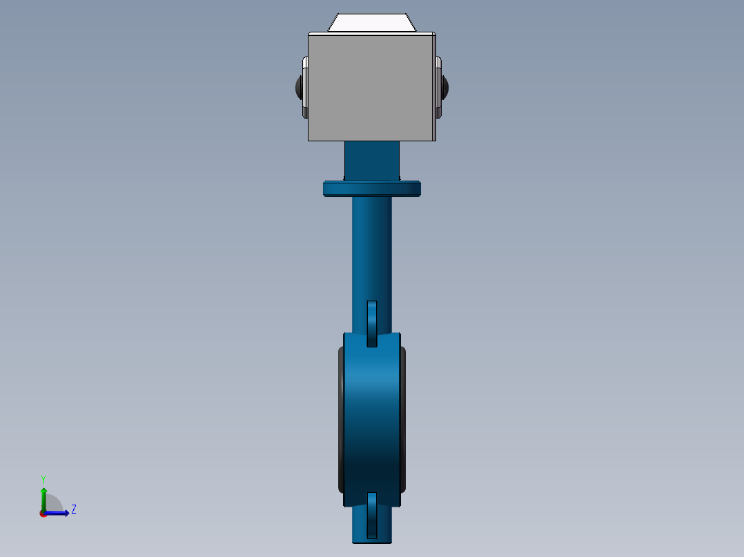 DN100不锈钢电磁阀 左视图