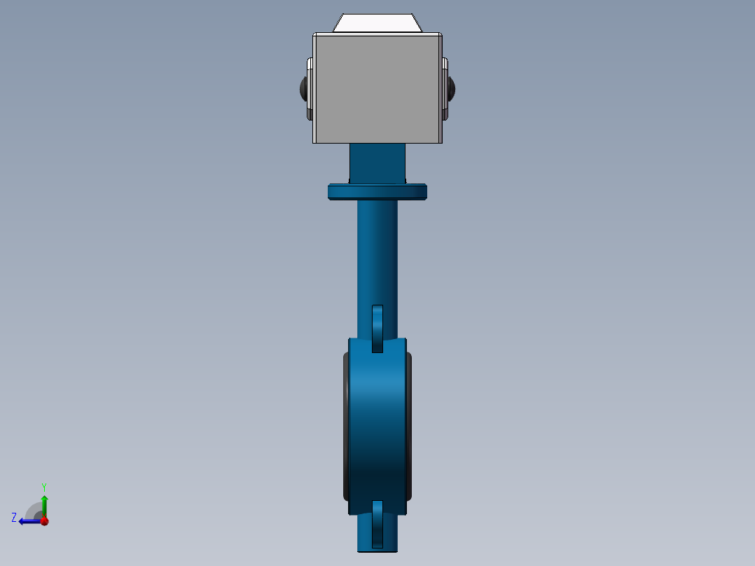 DN100不锈钢电磁阀 右视图