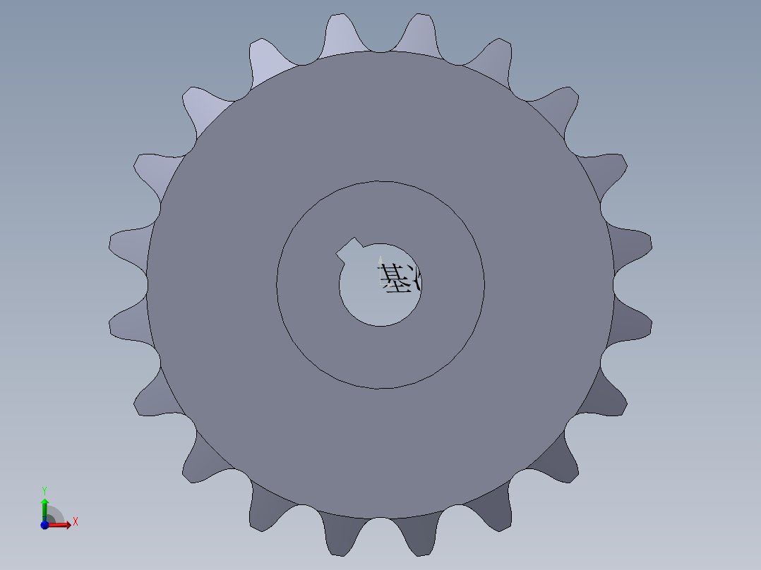 S19 被动链轮前视图