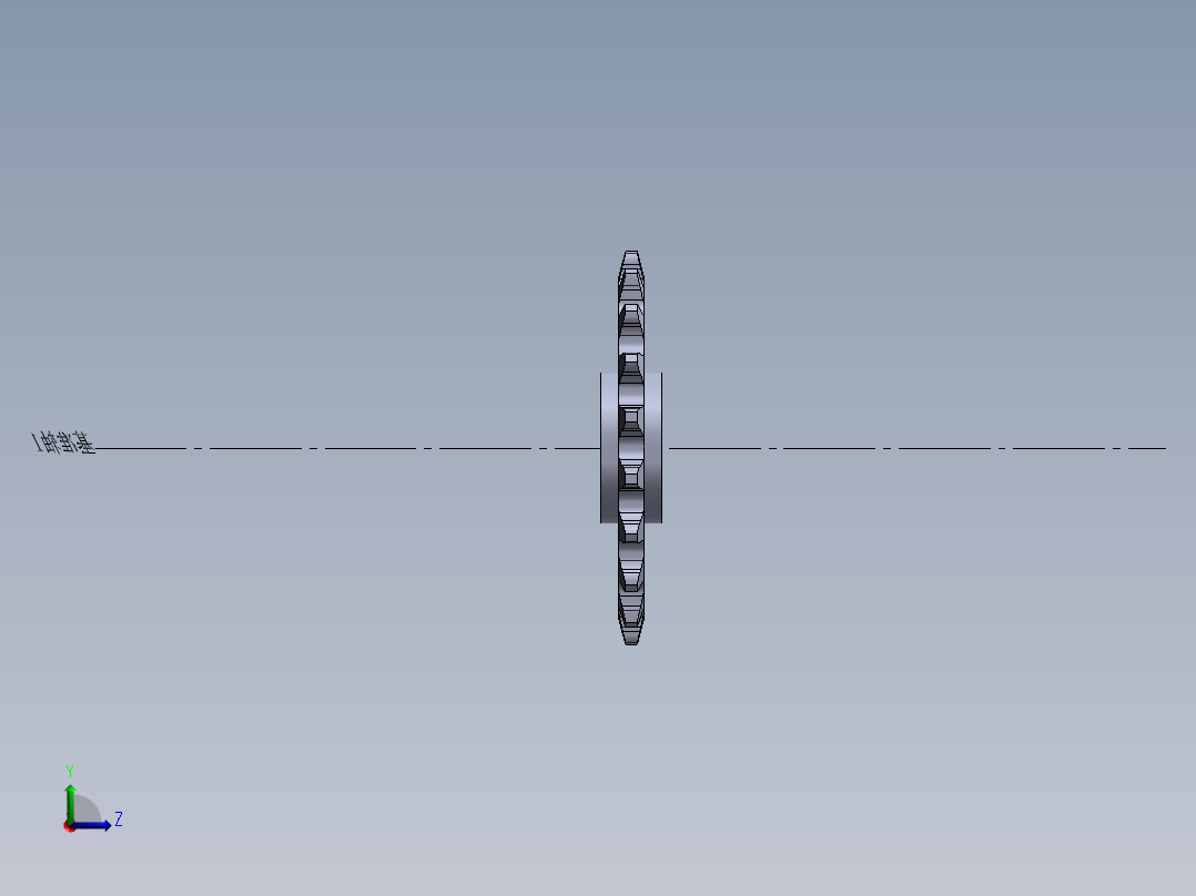 S19 被动链轮左视图