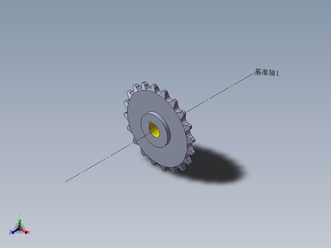 S19 被动链轮正等轴测图