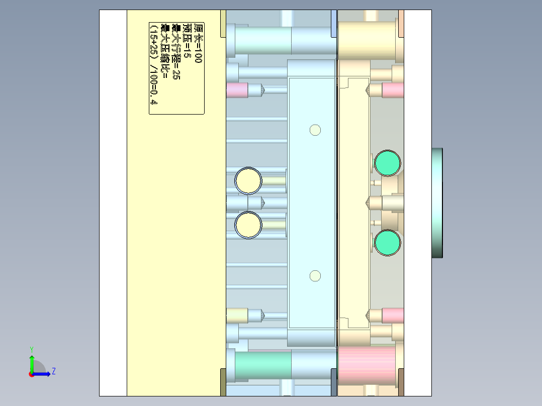 DTW095A灯头固定圈左视图