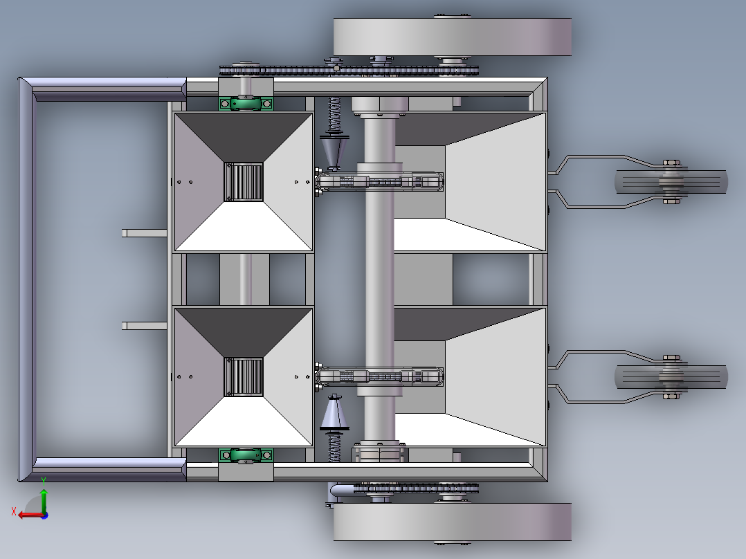 马铃薯覆膜播种机后视图
