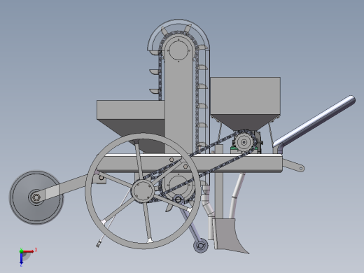 马铃薯覆膜播种机俯视缩略图