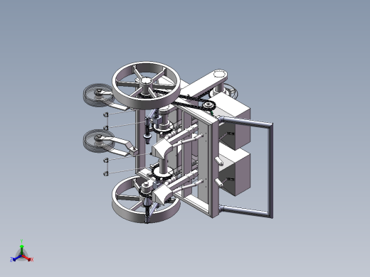 马铃薯覆膜播种机正等轴测缩略图