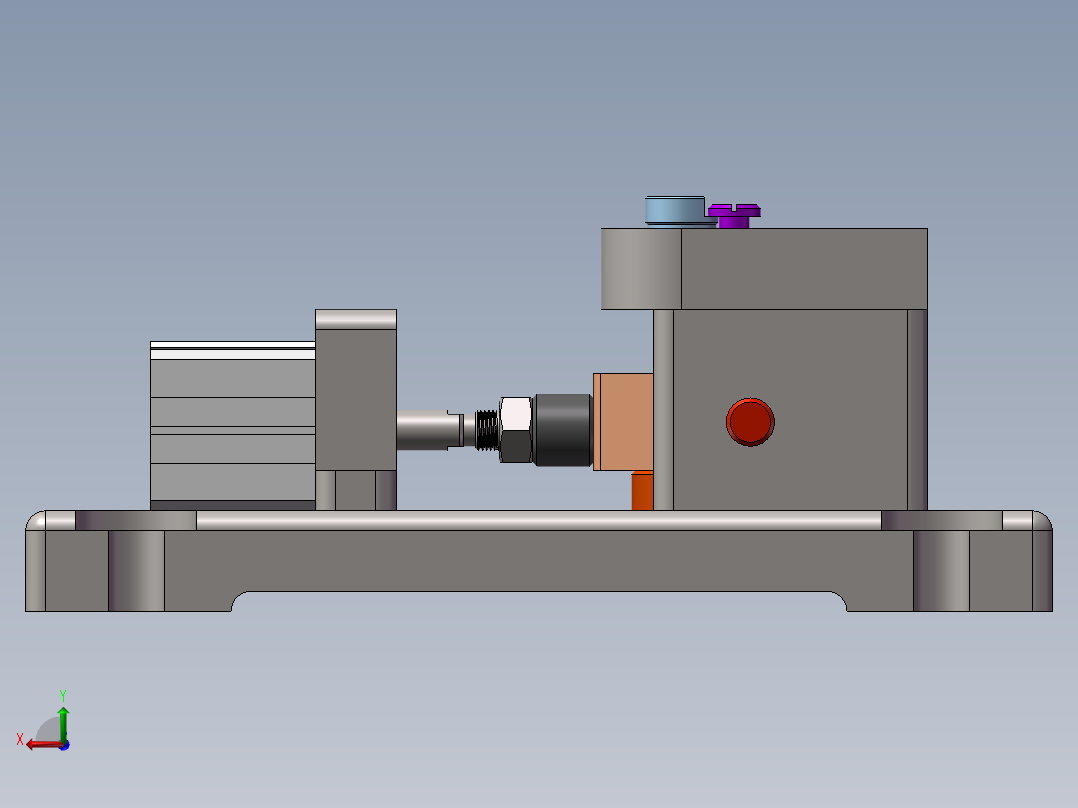 左摆动杠杆后视图