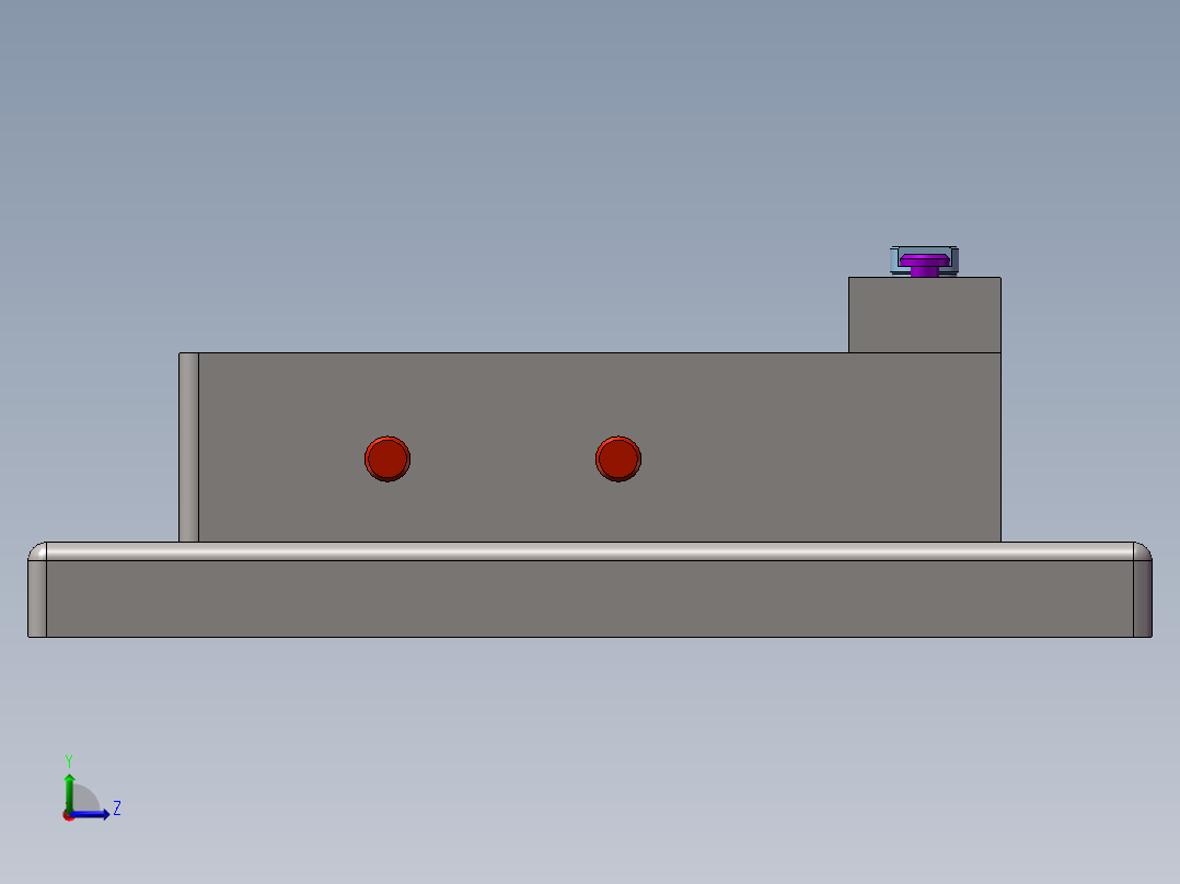 左摆动杠杆左视图