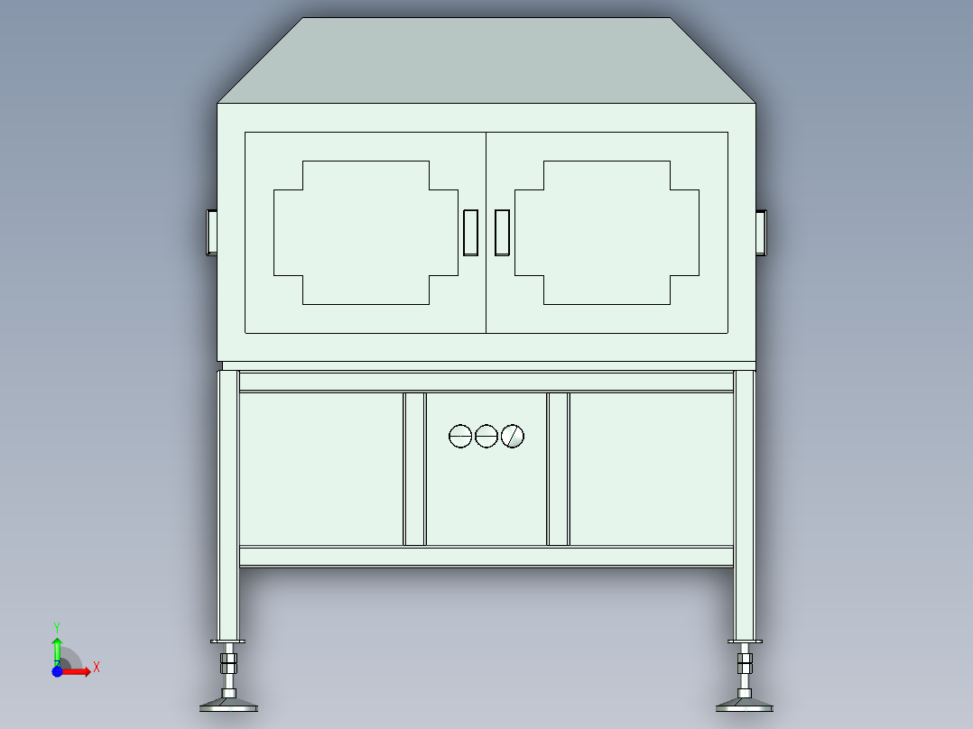 玉石磨抛机的设计前视图