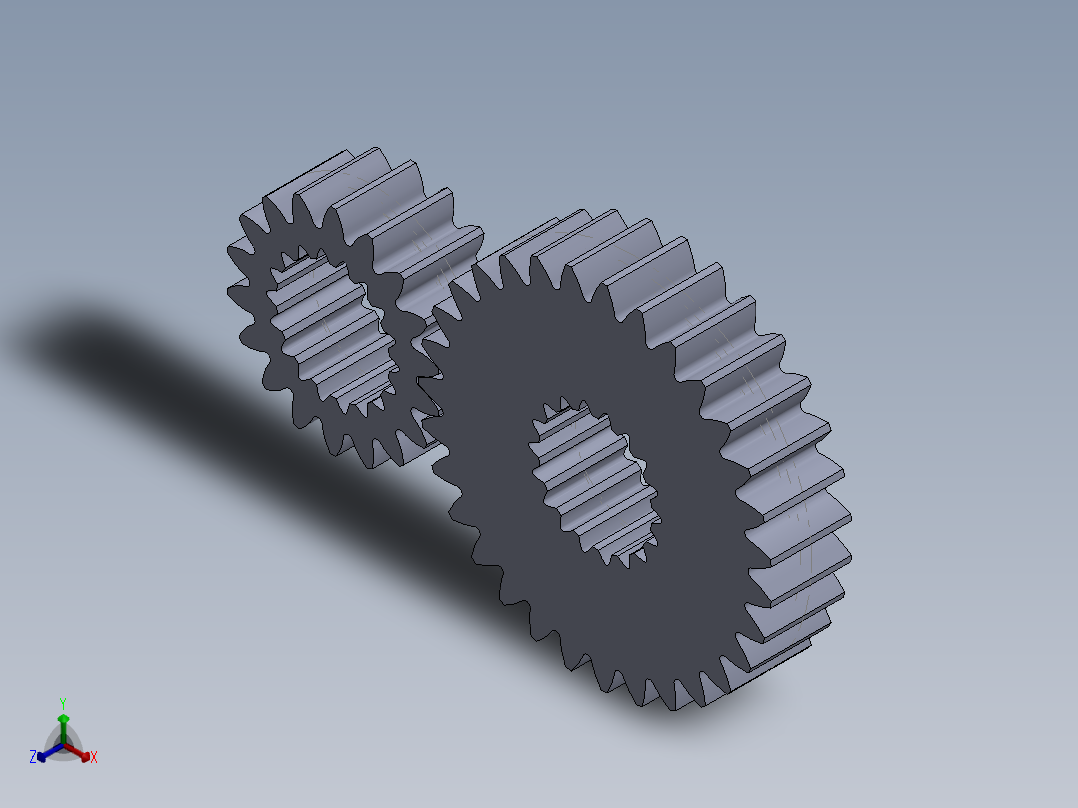 齿轮啮合 (116)正等轴测图