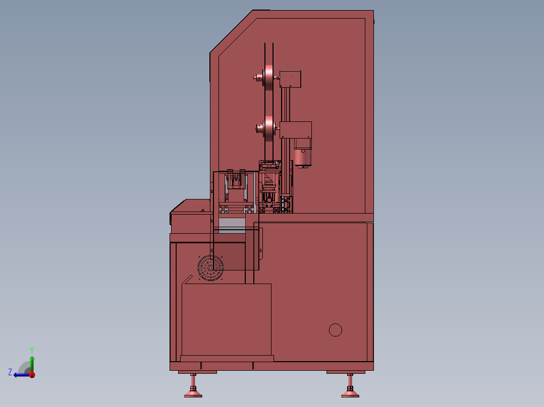 银行卡开槽植芯片机右视图