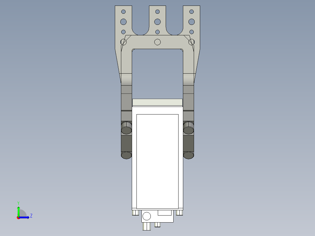 德克斯TUNKERS气缸数模V_80_1_A10A11A12A40A41A42_T12左视图