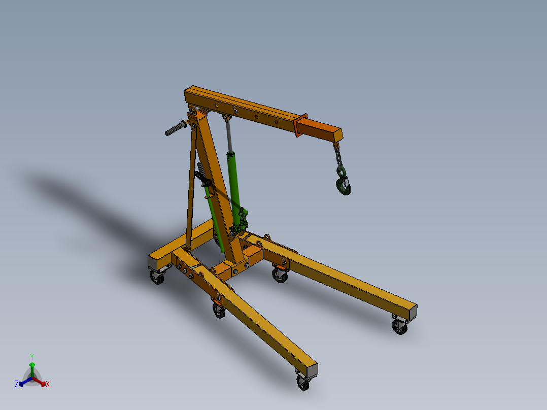 guincho移动式液压提升机计正等轴测图