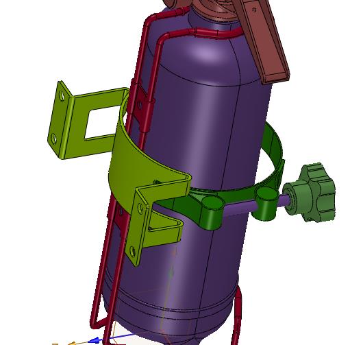 悬挂壁装支架灭火器