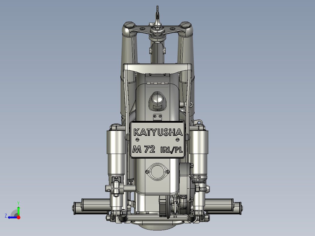 车架、前叉-挡泥板总成右视图