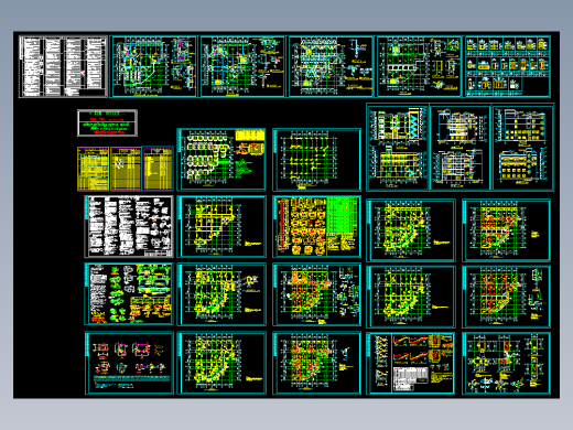 深圳甲级卫院全套建筑结构图