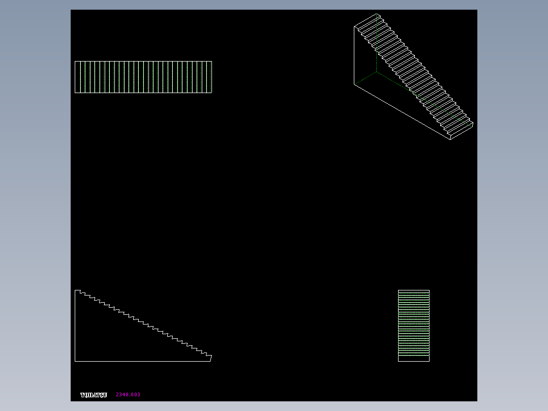 萬用階梯墊塊2348-2D多系列多零件图纸模型