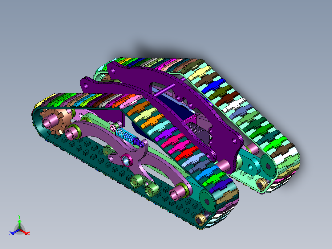单人坦克式履带滑板