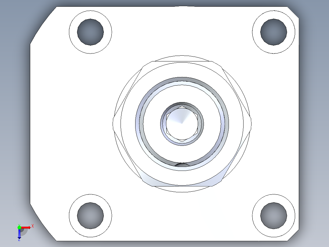 KOSMEKLHA0550-SR-Q15多系列多零件图纸模型俯视图