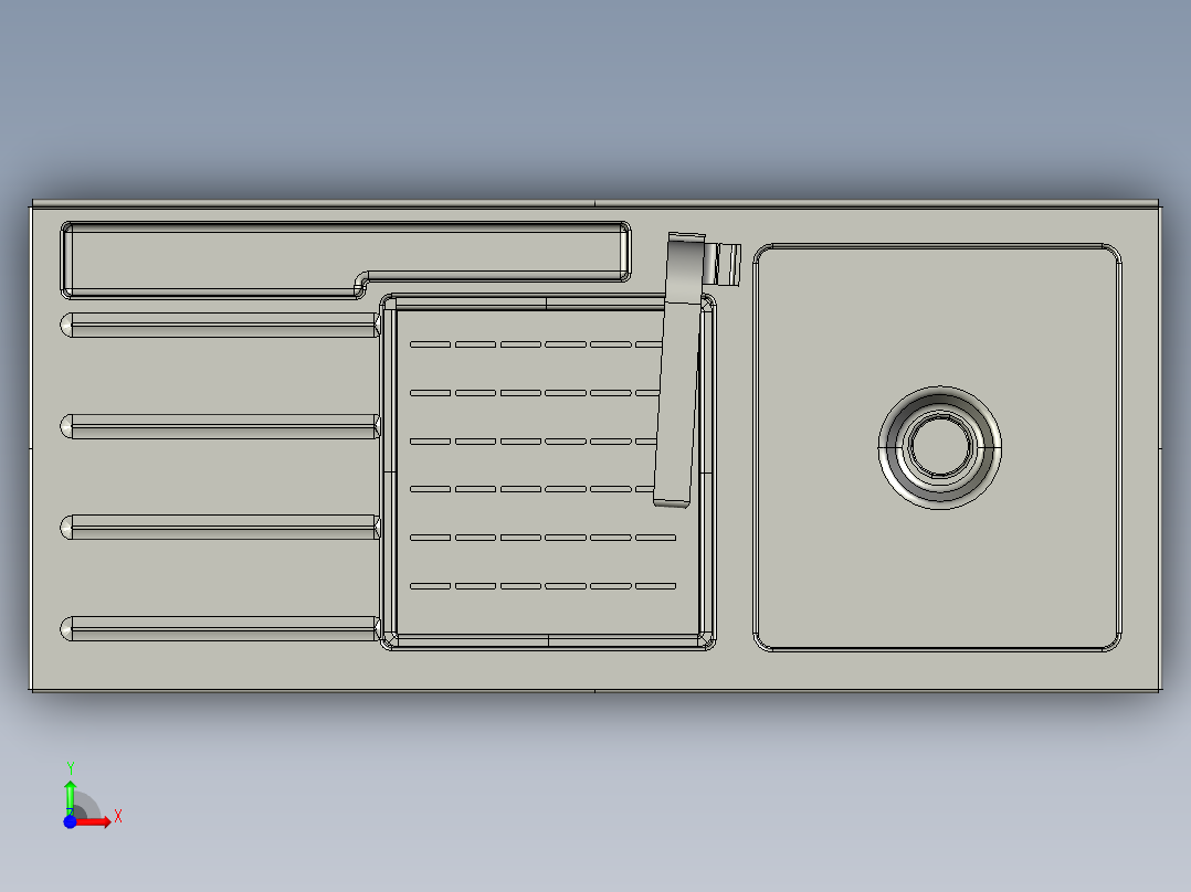 水槽、不锈钢水槽(131)前视图