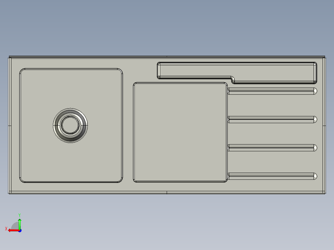 水槽、不锈钢水槽(131)后视图