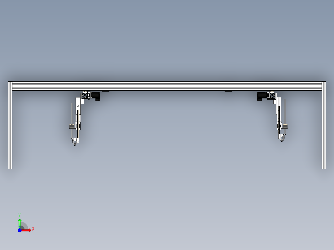 线性夹持系统前视图