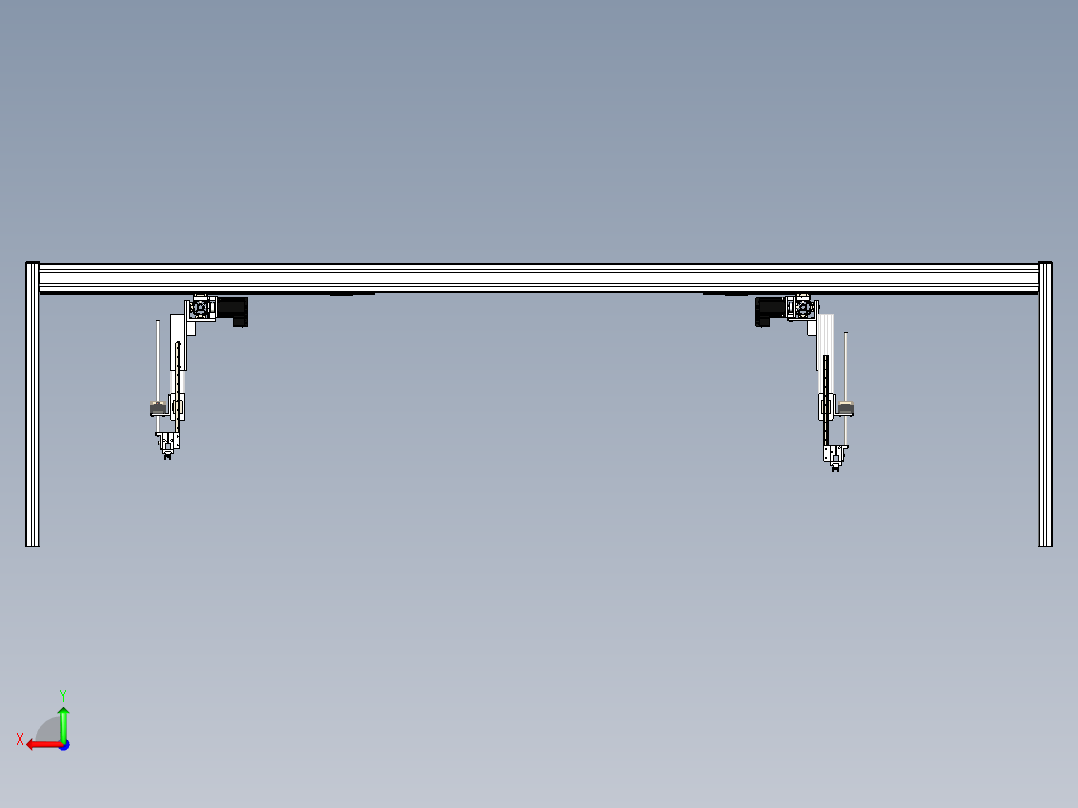 线性夹持系统后视图