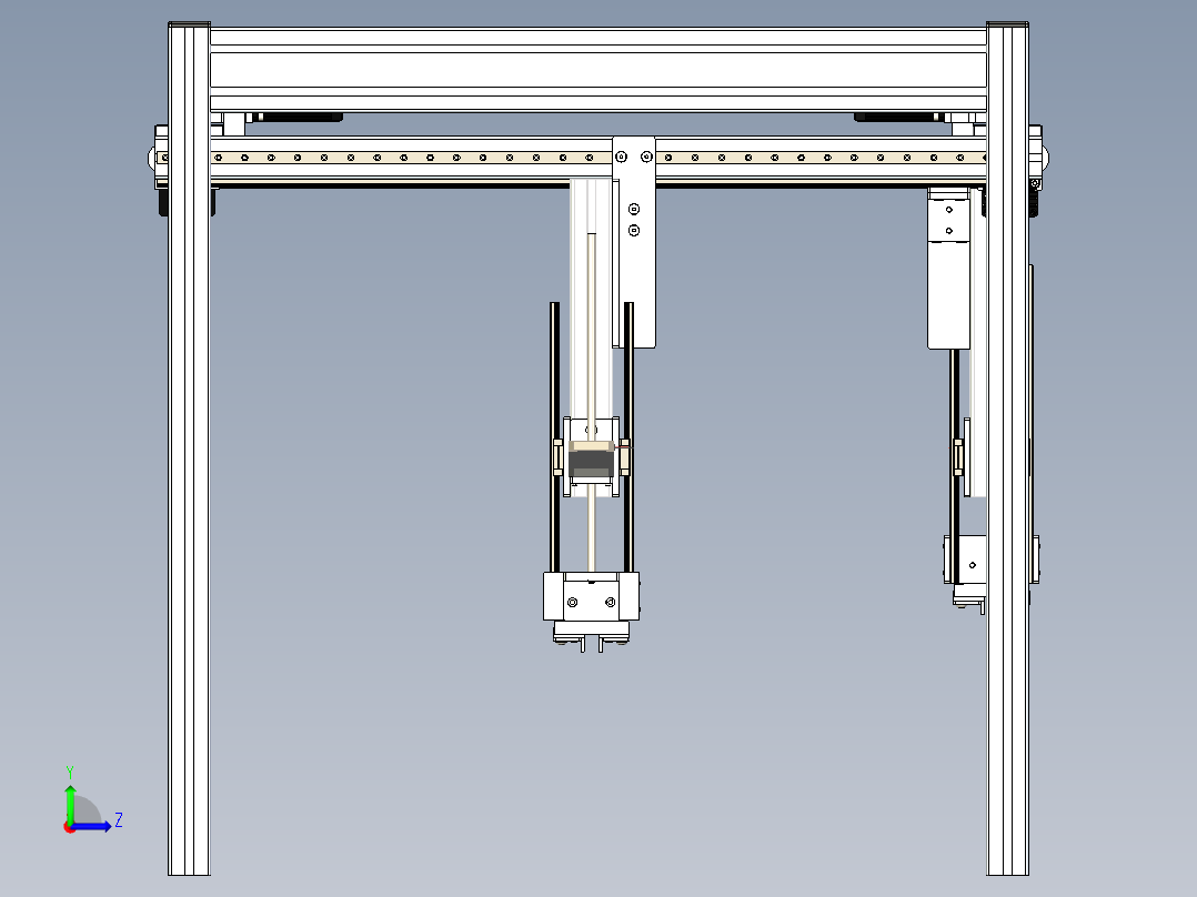 线性夹持系统左视图