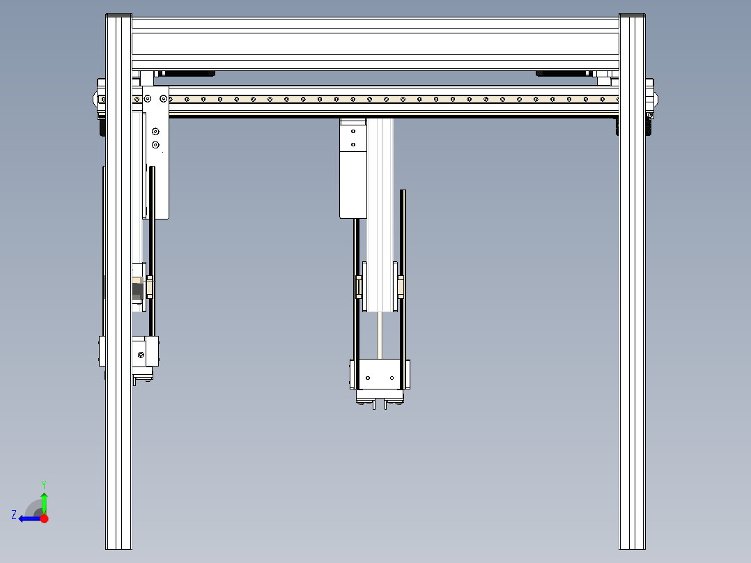 线性夹持系统右视图
