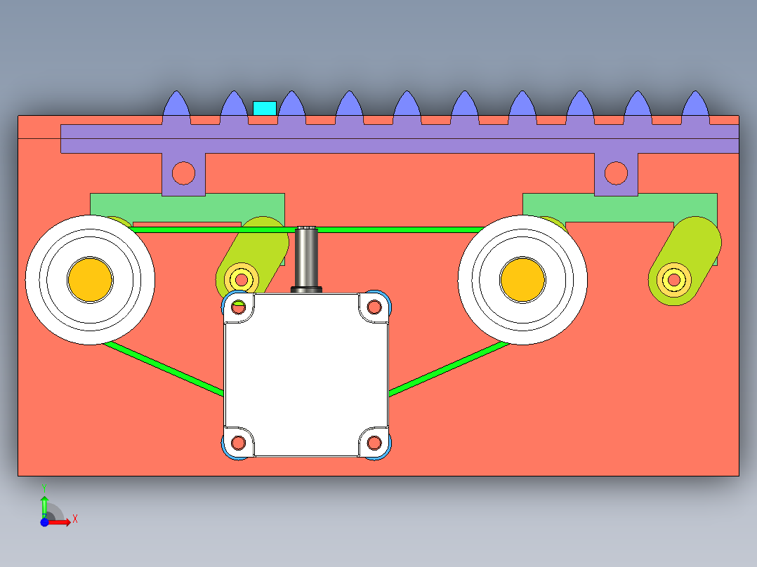 一种水平搬运机构的设计前视图