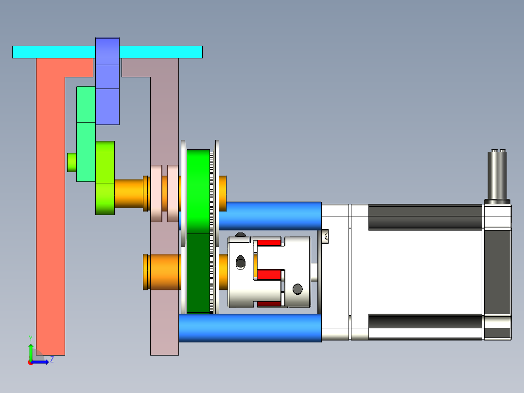 一种水平搬运机构的设计左视图