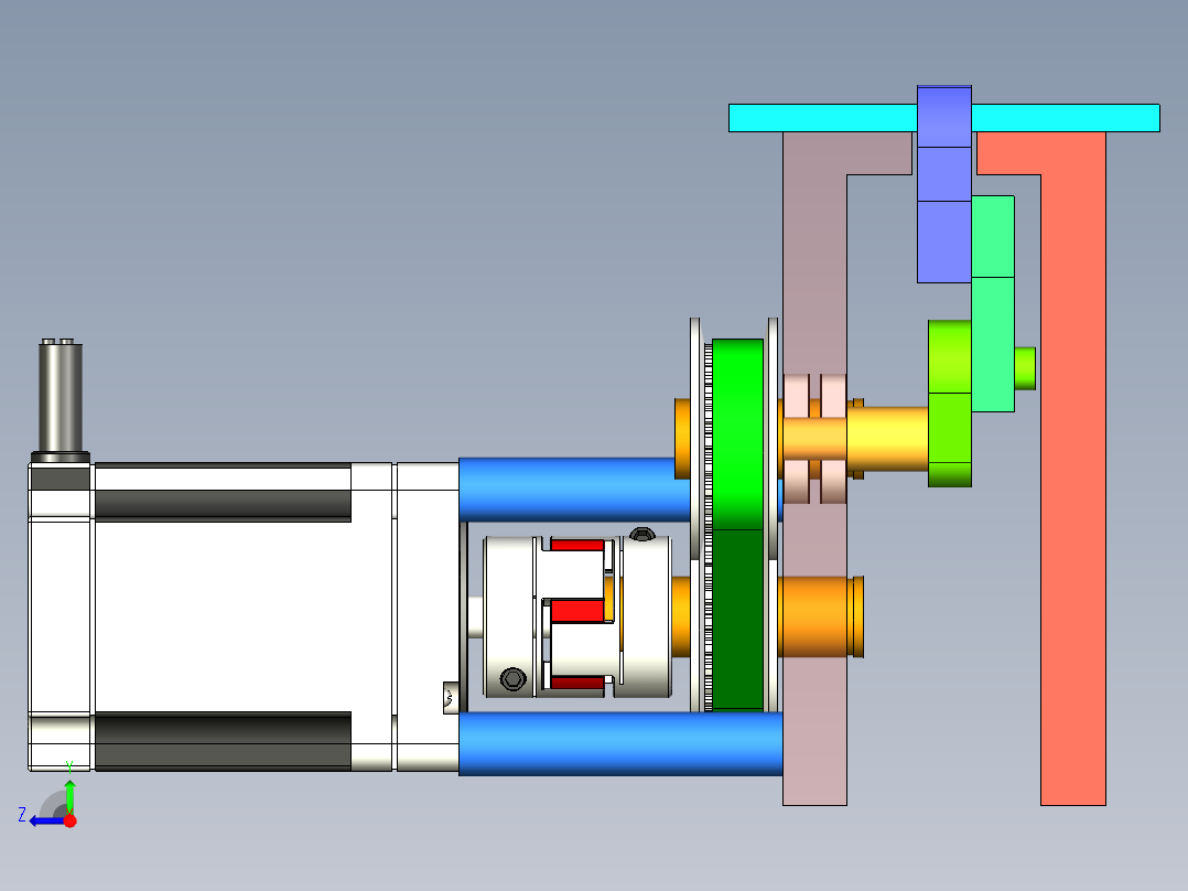 一种水平搬运机构的设计右视图
