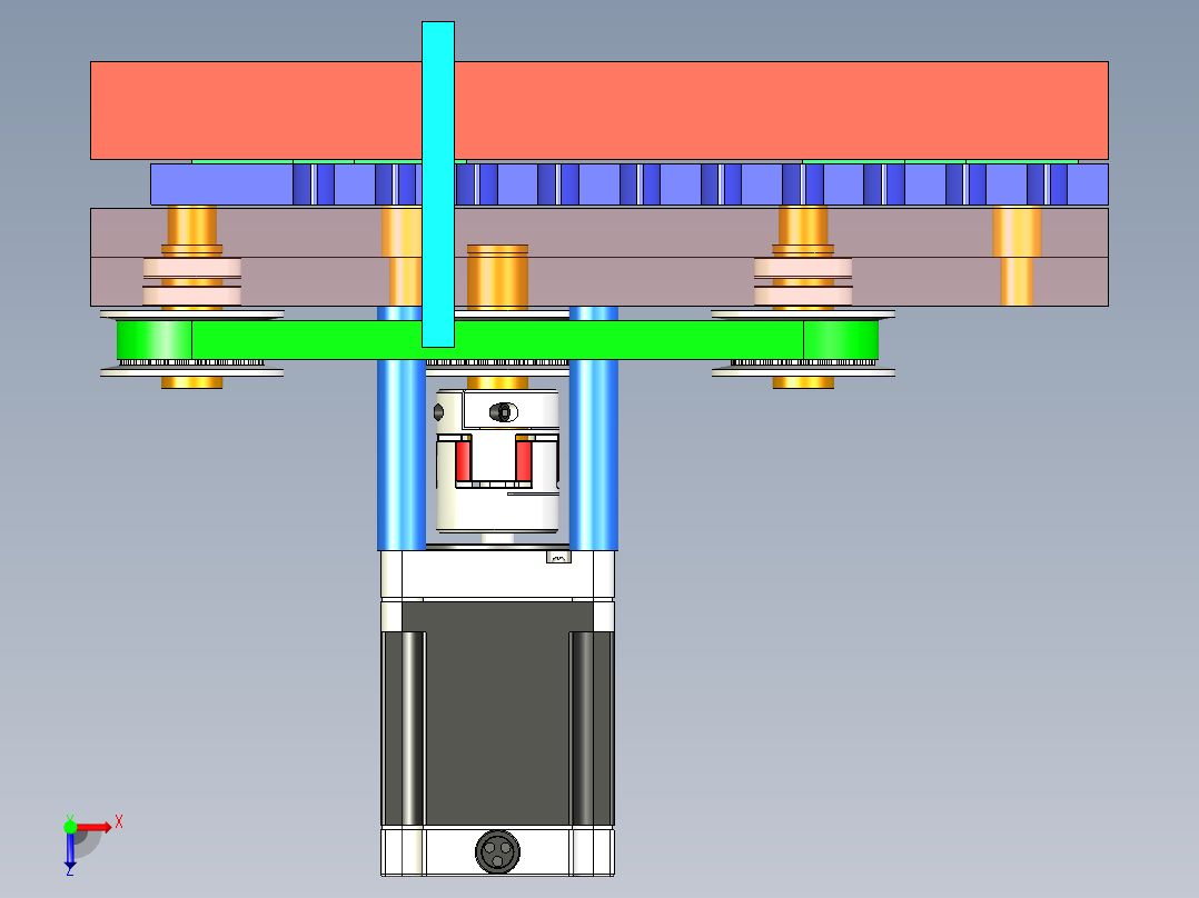一种水平搬运机构的设计俯视图