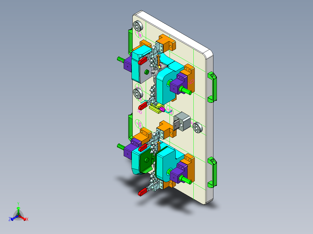 行李舱对称钣金件检具设计