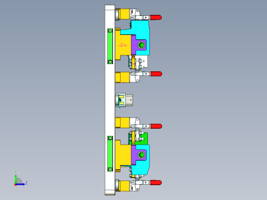 行李舱对称钣金件检具设计左视缩略图
