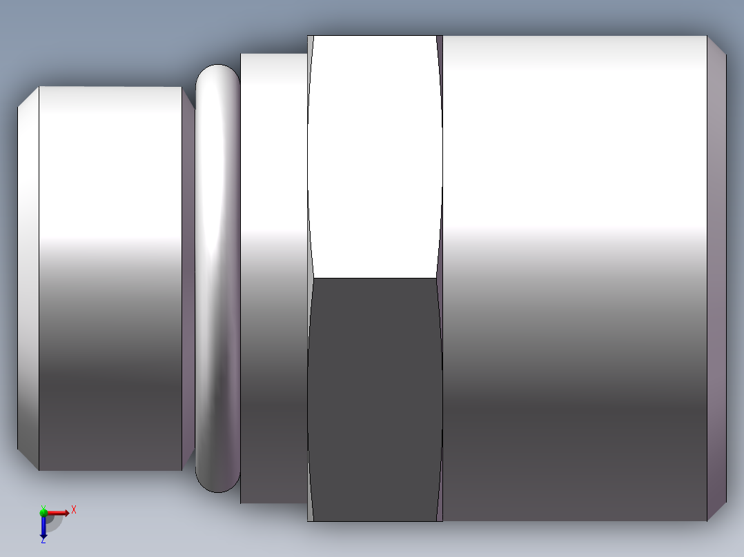 美制O圈密封接头、1DO-24-08俯视图
