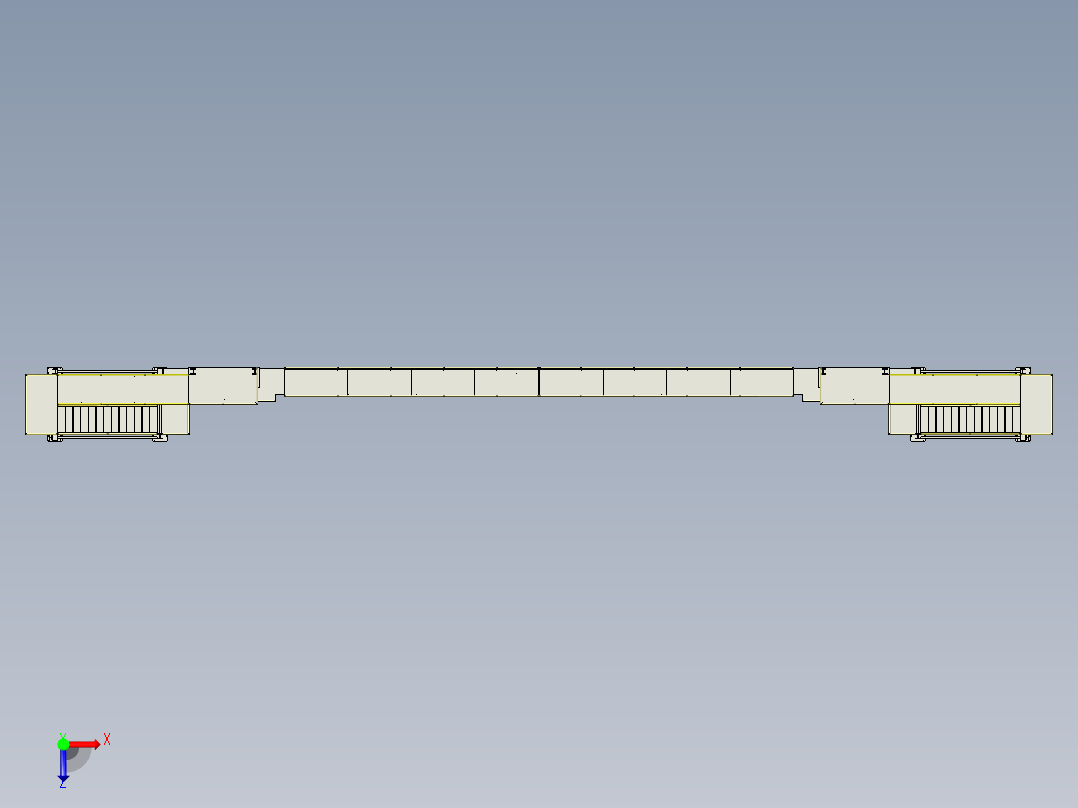 全钢结构楼梯三维设计俯视图