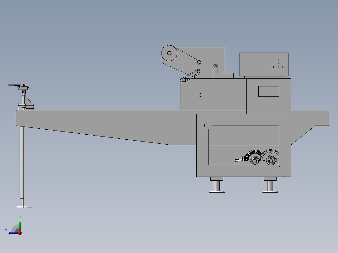 肥皂包装机右视图