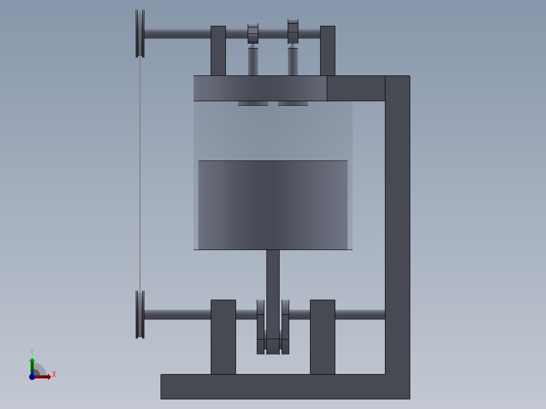 汽车活塞运动前视图