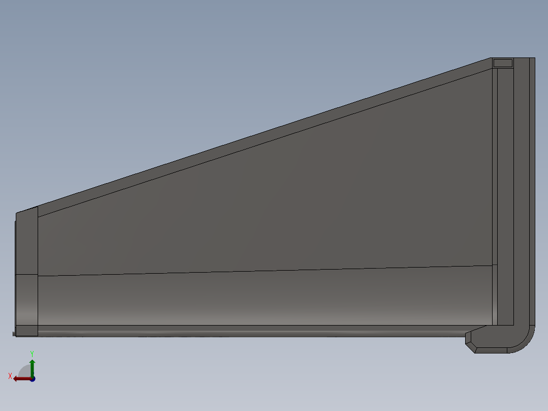汽车保险杠 3D模型SolidWorks三维设计图后视图