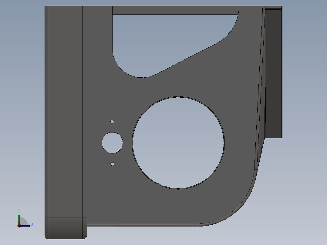 汽车保险杠 3D模型SolidWorks三维设计图左视图