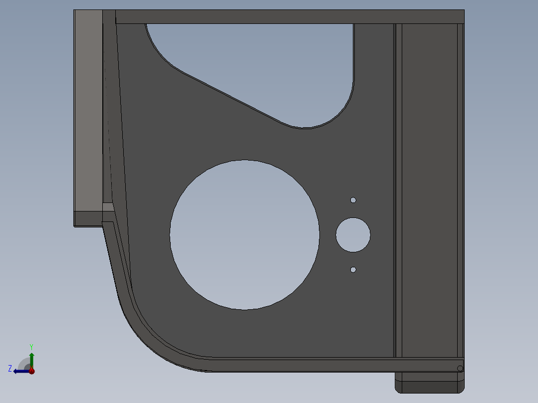 汽车保险杠 3D模型SolidWorks三维设计图右视图