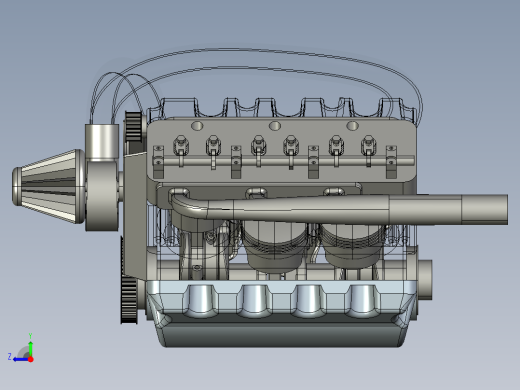 v6涡轮增压引擎121右视缩略图